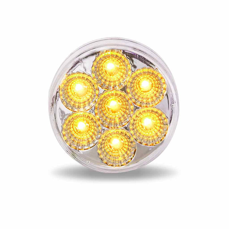 TLED-2XCA 2" Round Clear Amber LED (7 Diodes) MARKER Light Gray