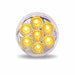 Light Gray TLED-2XCA 2" Round Clear Amber LED (7 Diodes) MARKER