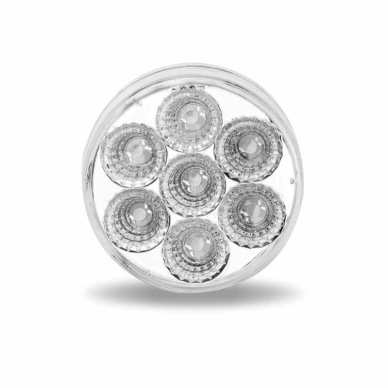 TLED-2XCR 2" Round Clear Red LED (7 Diodes) MARKER Light Gray