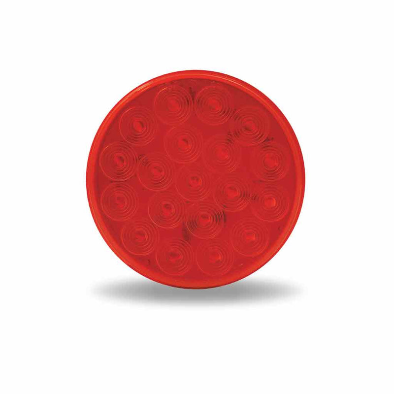 TLED-4100R 4″ Red Stop, Turn & Tail Round LED Light – 19 Diodes STOP/TURN/TAIL Firebrick