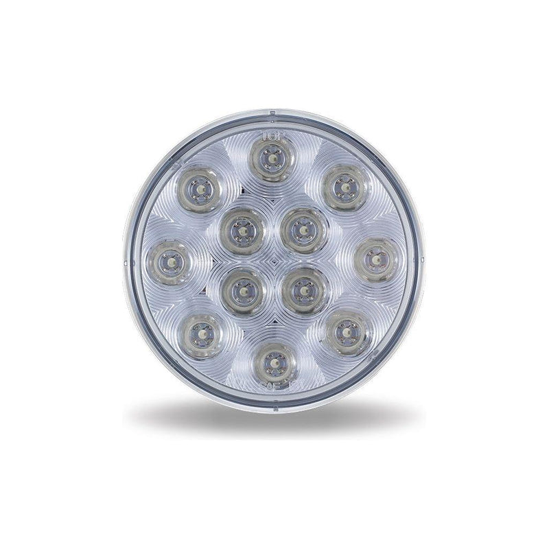 4" ROUND LED STOP, TURN & TAIL LIGHT (CLEAR LENS, RED DIODES) 12 DIODES 4" ROUND Gray