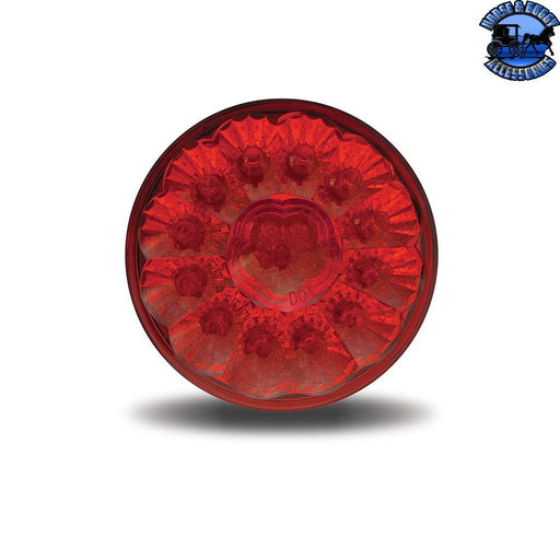 Brown 4" Super Diode Red Stop, Turn & Tail LED (17 Diodes)" 4" ROUND