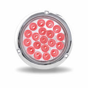 4" Clear Red Stop, Turn & Tail Flangemount LED (19 Diodes) 4" ROUND Gray