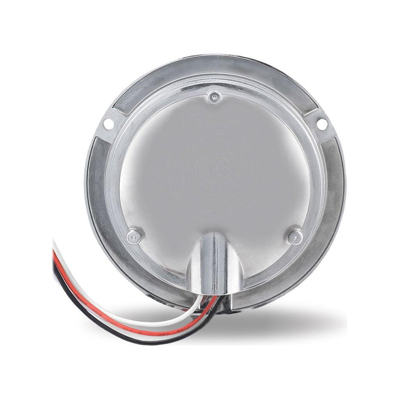 4" Red Stop, Turn & Tail Flangemount LED (19 Diodes) 4" ROUND Dark Gray