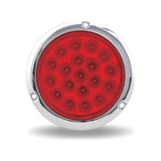 4" Red Stop, Turn & Tail Flangemount LED (19 Diodes) 4" ROUND Brown