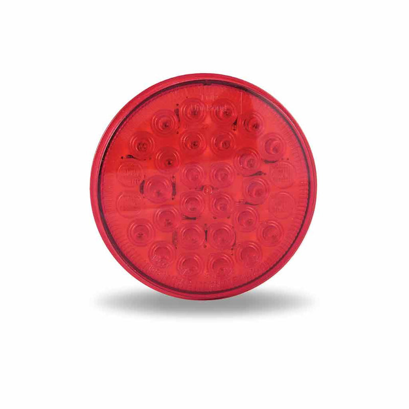 4" Red Stop, Turn & Tail LED (30 Diodes) 4" ROUND Firebrick