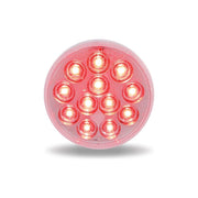 4" Mirror Clear Red Stop, Turn & Tail LED (12 Diodes) 4" ROUND Dark Salmon