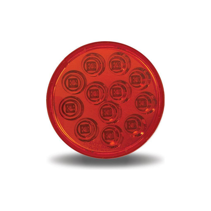 4" Mirror Red Stop, Turn & Tail LED (12 Diodes) 4" ROUND Firebrick