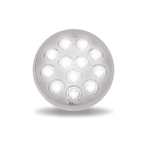 Light Gray 4" Mirror White Back-Up LED (12 Diodes) 4" ROUND