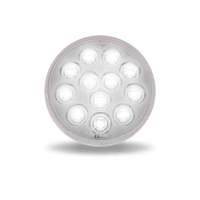 Light Gray 4" Mirror White Back-Up LED (12 Diodes) 4" ROUND