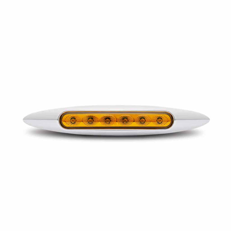 6'' AMBER LED MARKER LIGHT SLIM FLATLINE Light Gray