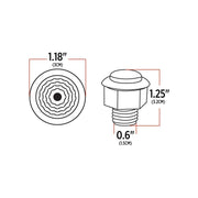 TLED-B1CA Mini Button Clear Amber LED with Reflector & Silicone Locking Ring (1 Diode) 3/4" Light Lavender
