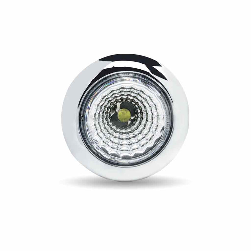 TLED-B1CR Mini Button Clear Red LED with Reflector & Silicone Locking Ring (1 Diode) 3/4" Light Light Gray