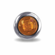 Mini Button Amber LED - 2 Wire 3/4" Light Sienna