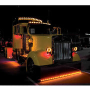 Mini Button Amber LED - 2 Wire 3/4" Light Chocolate