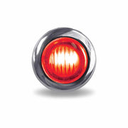 Mini Button Clear Red LED - 2 Wire 3/4" Light Gray