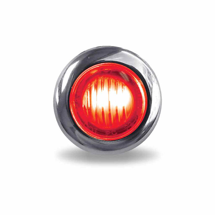 Gray Mini Button Clear Red LED - 2 Wire MINI BUTTON