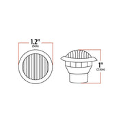 Mini Button Clear Red LED - 2 Wire 3/4" Light Black