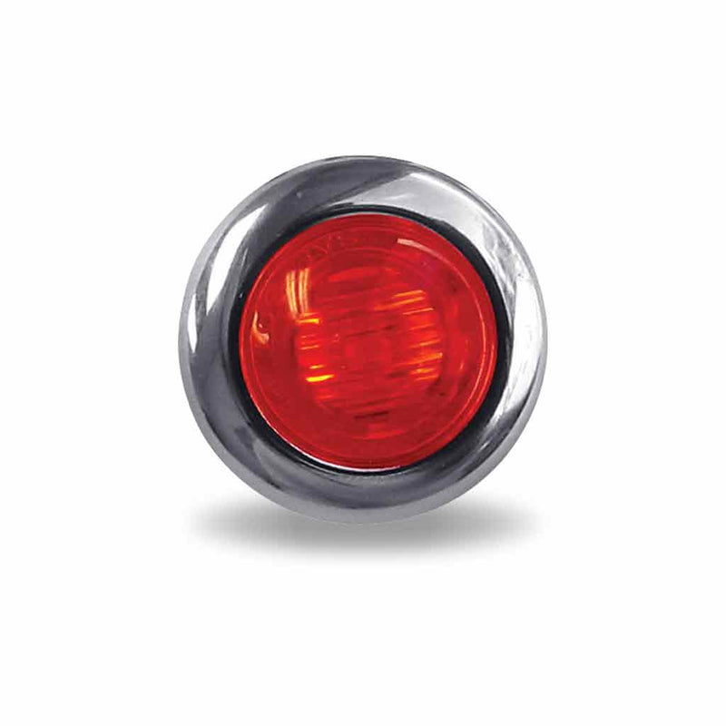 Mini Button Red LED - 2 Wire 3/4" Light Brown