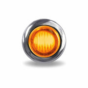 TLED-B3A Mini Button Amber LED - 3 Wire 3/4" Light Goldenrod