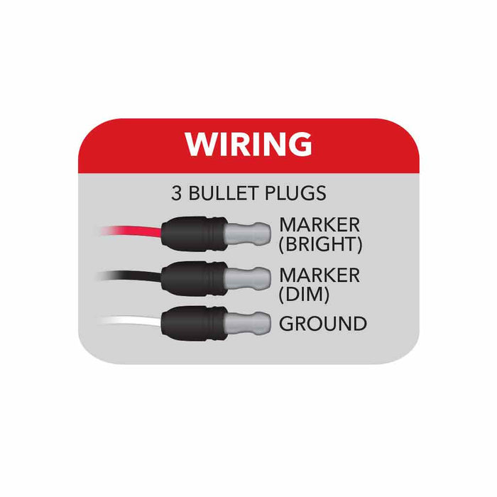 Light Gray Mini Button Clear Red LED - 3 Wire MINI BUTTON
