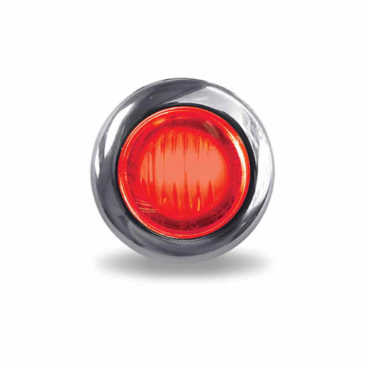 Maroon Mini Button Red LED - 3 Wire 3/4" Light