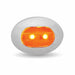 Light Gray Mini Oval Button Amber LED - 3 Wire MINI BUTTON