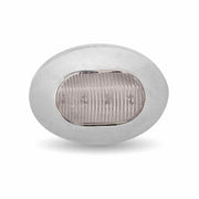 TLED-B4CR Mini Oval Button Clear Red LED - 3 Wire 3/4" Light Gray