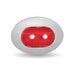 Light Gray Mini Oval Button Clear Red LED - 3 Wire MINI BUTTON
