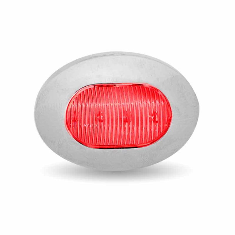 TLED-B4R Mini Oval Button Red LED - 3 Wire 3/4" Light Light Gray