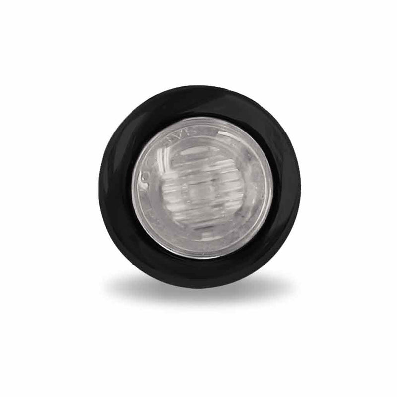TLED-B5CA Mini Button Clear Amber LED - 2 Wire 3/4" Light Dark Gray
