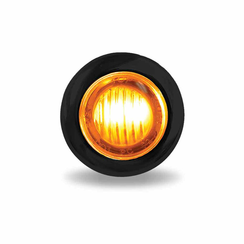 TLED-B5CA Mini Button Clear Amber LED - 2 Wire 3/4" Light Goldenrod