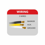 TLED-CAB2XAB Kenworth Cab Dual Revolution LED with Housing (Amber/Blue) (42 Diodes) CAB LIGHT Light Gray