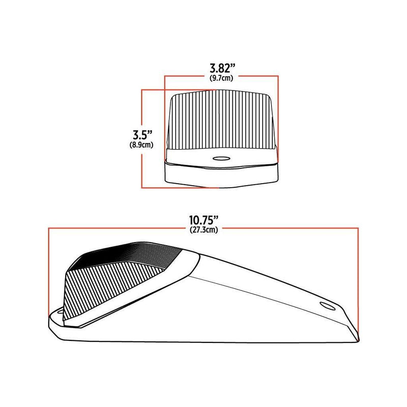 TLED-CAB2XAG Kenworth Cab Dual Revolution LED with Housing (Amber/Green) (42 Diodes) CAB LIGHT Light Gray