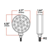 TLED-DFC3 Double Faced Combo LED with Reflector (38 Diodes) DOUBLE FACE Light Gray
