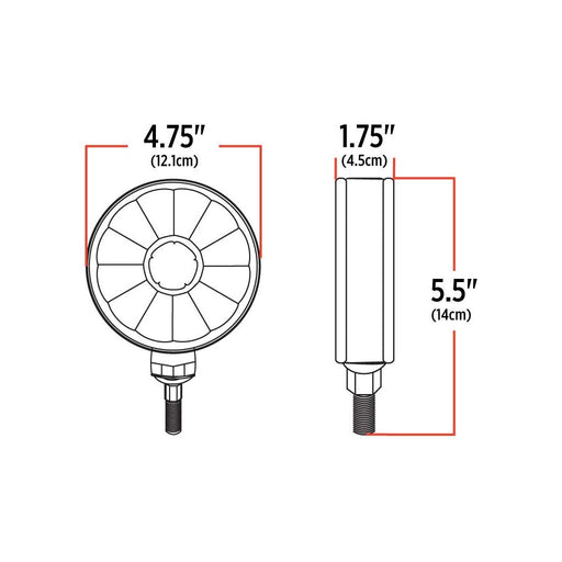 Light Gray Super Diode Double Faced Combo Clear LED (34 Diodes) DOUBLE FACE