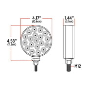TLED-DFCC3 Double Faced Combo Clear LED with Reflector (38 Diodes) DOUBLE FACE Light Gray