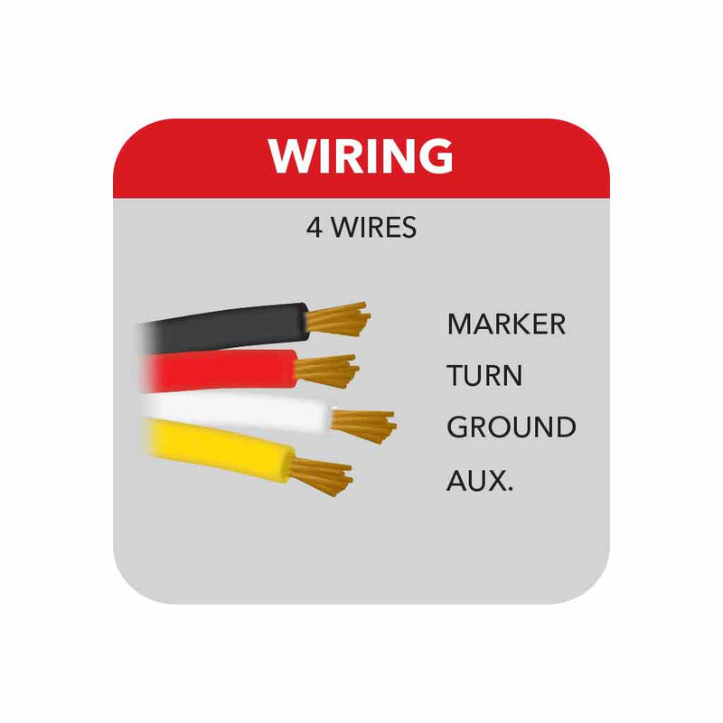 TLED-DFXB Double Face Combination Dual Revolution Amber/Red/Blue LED (38 Diodes)
