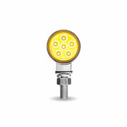TLED-DL1XC    Clear Amber/Red Clearance Marker 1.8″ Mini Double Face Round Reflector LED Light – 12 Diodes DOUBLE FACE Light Gray