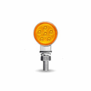 TLED-DL1X  Amber/Red Clearance Marker 1.8″ Mini Double Face Round Reflector LED Light – 12 Diodes DOUBLE FACE Goldenrod