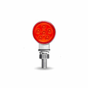 TLED-DL1X  Amber/Red Clearance Marker 1.8″ Mini Double Face Round Reflector LED Light – 12 Diodes DOUBLE FACE Light Gray