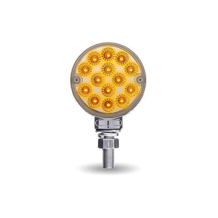Goldenrod TLED-DL3XC    Clear Amber/Red Turn & Marker 3″ Mini Double Face Round Reflector LED Light – 28 Diodes DOUBLE FACE