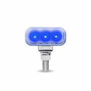 TLED-DR1XB Amber/Red Clearance Marker to Blue Auxiliary 1.5″ x 3″ Mini Double Face Rectangular Light with Reflector LEDs – 20 Diodes DOUBLE FACE Light Steel Blue