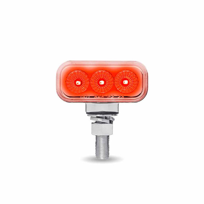 Thistle Clear Amber/Red Clearance Marker 1.5″ x 3″ Mini Double Face Rectangular Light with Reflector LEDs – 10 Diodes DOUBLE FACE