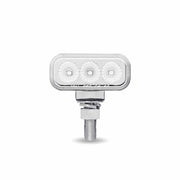 TLED-DR1XC Clear Amber/Red Clearance Marker 1.5″ x 3″ Mini Double Face Rectangular Light with Reflector LEDs – 10 Diodes DOUBLE FACE Light Gray