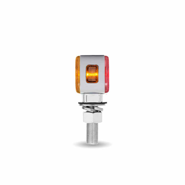 Light Gray Clear Amber/Red Clearance Marker 1.5″ x 3″ Mini Double Face Rectangular Light with Reflector LEDs – 10 Diodes DOUBLE FACE