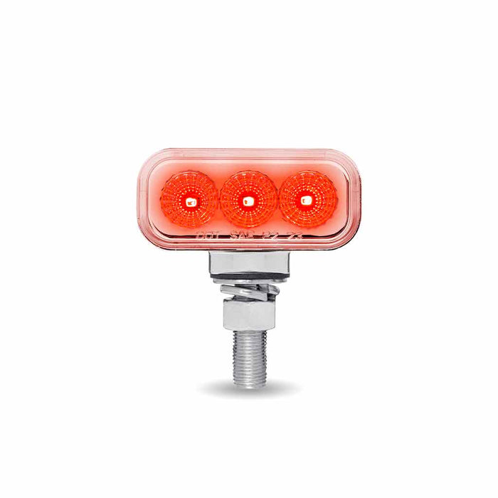Light Pink Share: Amber/Red Clearance Marker to Green Auxiliary 1.5″ x 3″ Mini Double Face Rectangular Light with Reflector LEDs – 20 Diodes DOUBLE FACE