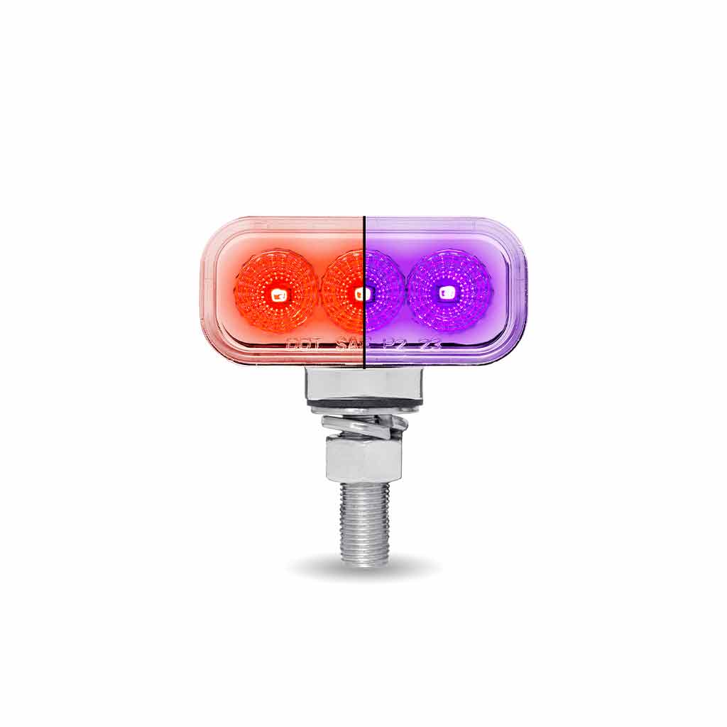 LEDSSEA AQ-T LEDチンダル TLED-DRX1P Amber/Red Clearance Marker to Purple Auxiliary 1.5″ x 3