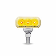 TLED-DRX1P Amber/Red Clearance Marker to Purple Auxiliary 1.5″ x 3″ Mini Double Face Rectangular Light with Reflector LEDs – 20 Diodes DOUBLE FACE Light Gray