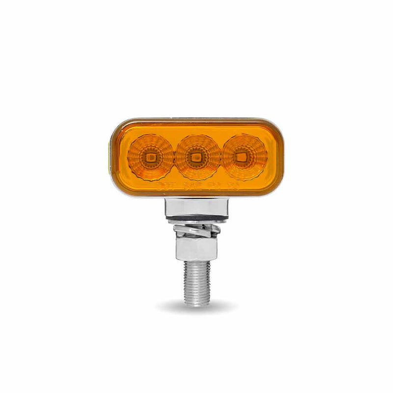 TLED-DR1X Amber/Red Clearance Marker 1.5″ x 3″ Mini Double Face Rectangular Light with Reflector LEDs – 10 Diodes DOUBLE FACE Chocolate